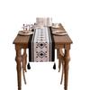 Geometric Fringed Dining Table Tablecloth Polyester Color Woven Jacquard Black And White Checkerboard Flower Table Flag