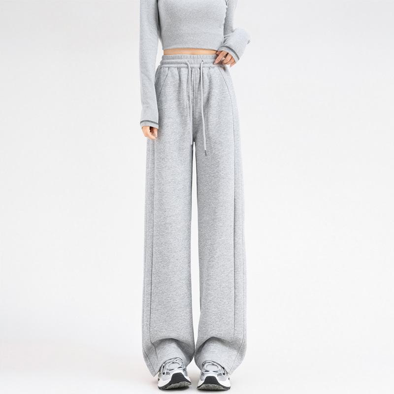 Dámské kalhoty s vysokým pasem, širokými nohavicemi a úzkého střihu - Petit velikost, neformální podzimní/zimní kalhoty