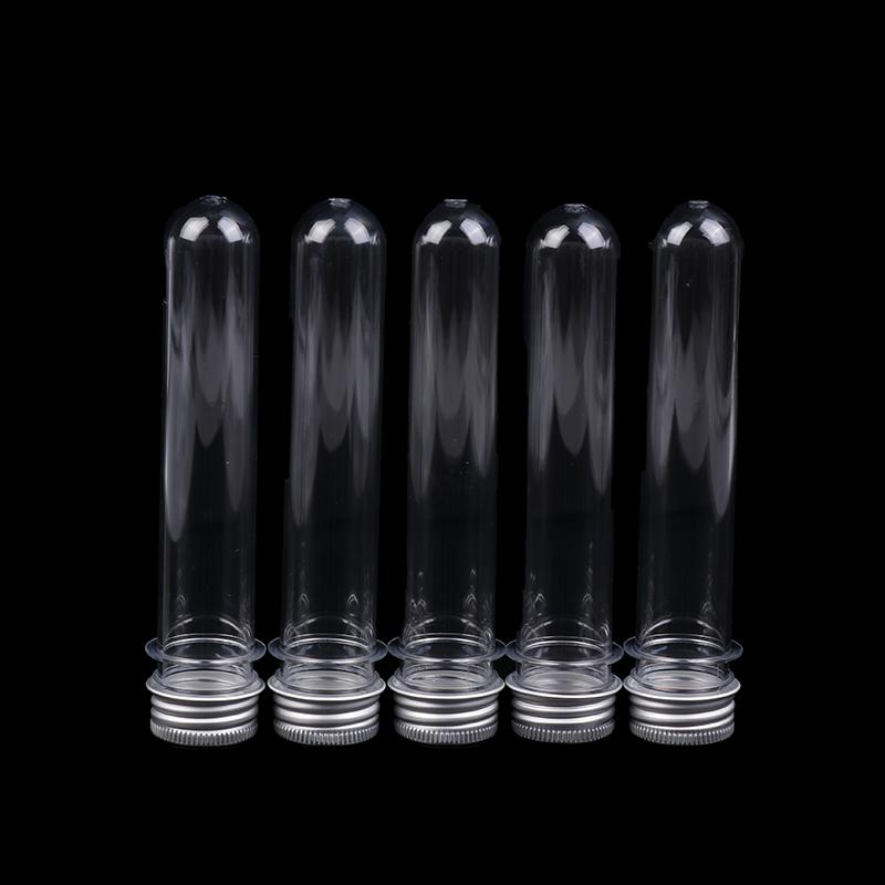 5Pcs 40Ml Transparent Mask Bath Salt Test Plastic Tube With Aluminum Cap Empty Clear Pet Cosmetic Tube