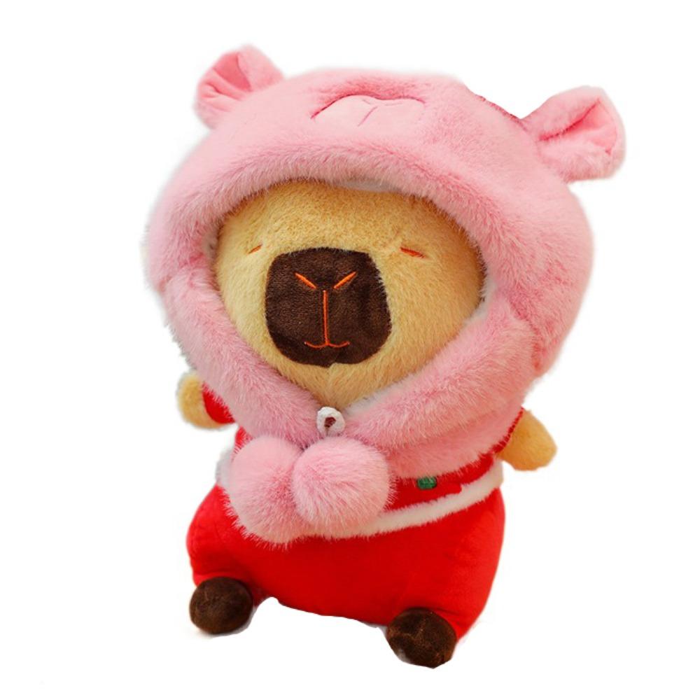 Elk Capybara Plush Toy Santa Claus Capybara Fluffty Doll Capybara Plush Doll  Home Decor