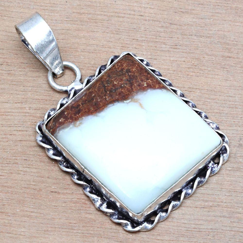 Pendant Chrysoprase Gemstone Mother'Day Gift Silver Jewelry 1.75"