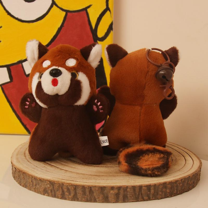 Cute Cartoon Raccoon Pendant Plush Toy Keychain Charm