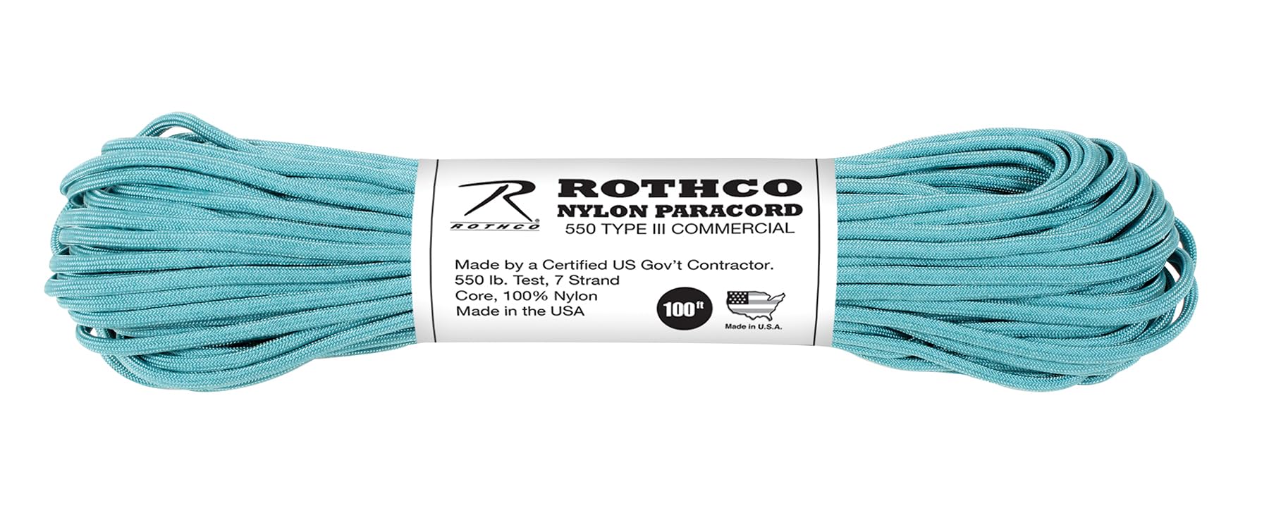ROTHCO Nylon Paracord 30m TURQUOISE 129 (100ft)