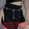 Ceinture Chaîne Cœur Femme Féminine Argent Ceinture de Taille Robe Ceinture Métallique