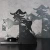 1 Hexenleuchter Eisenhandwerk, von der Beleuchtung reflektierte Schatten, unheimlich und furchterregend, Halloween-Leuchterdekoration,