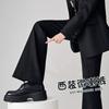 Slight Suit Pants Women's New Autumn Large Size Fat Mm Pear-shaped Body Is Huge and Thin, Wearing Black Flared Pants