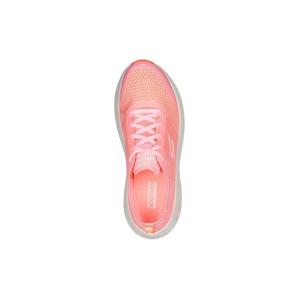 Skechers Max Cushioning Hyper Craze Bounce - Rebound Sports Comfort Fabric Low Top Casual Running Shoes Women Sneaker Pink White 129271-PKCL