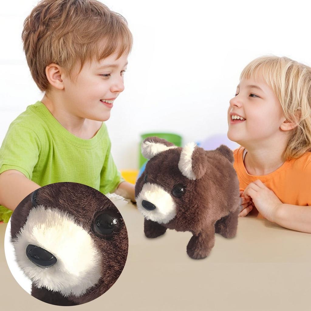 Children's Toys Plush Electric Toys Cute Bear And Leaf Can Walk And Bark