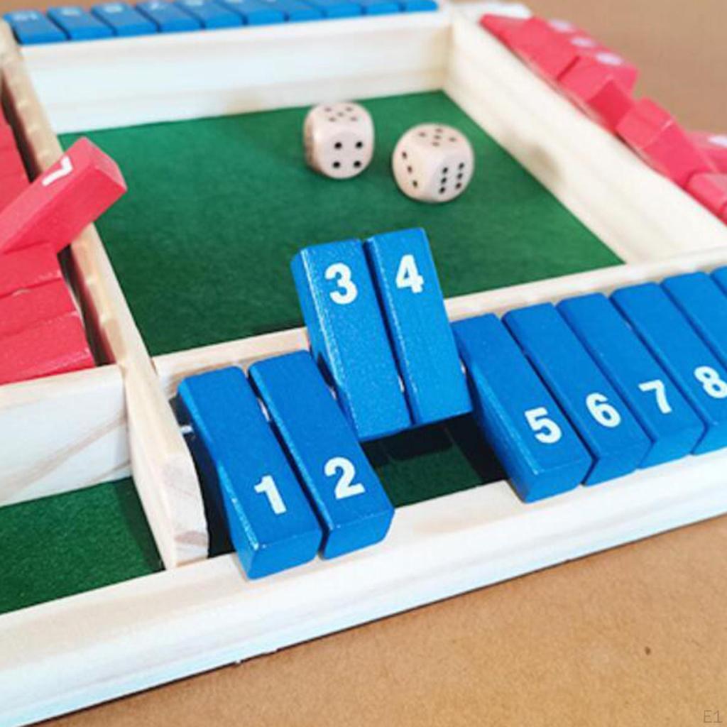 4 Sided Set with 10 Numbers, Wooden And Set, Toy Game