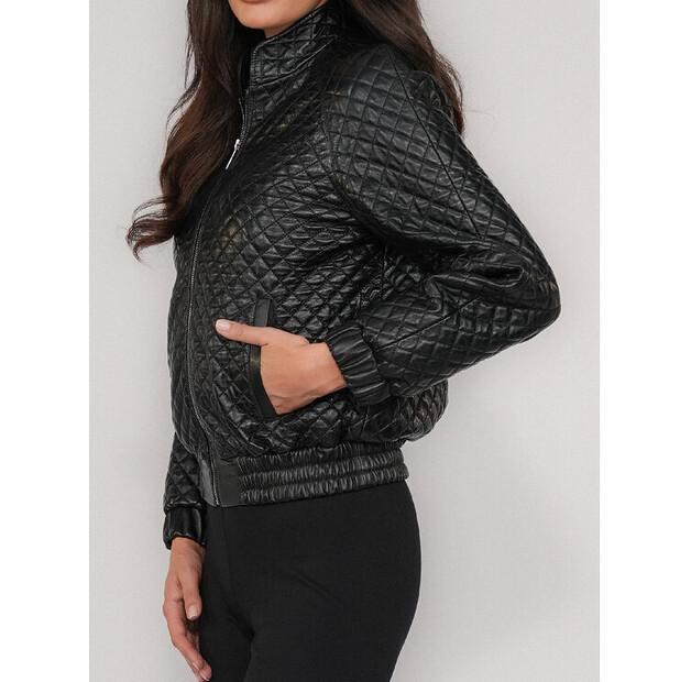 Куртка кожаная Стеганая Кожаная Типа Бомбер FAN LEATHER