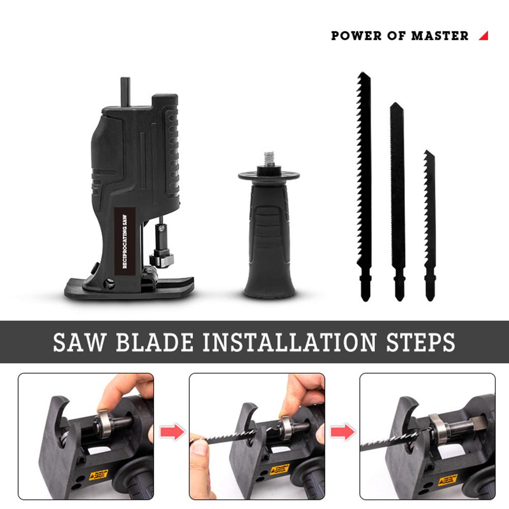 Screwdriver Conversion Head, Electric Drill to Electric Saw, Household Reciprocating Saw, Multifunctional, Wood Tools for Garden