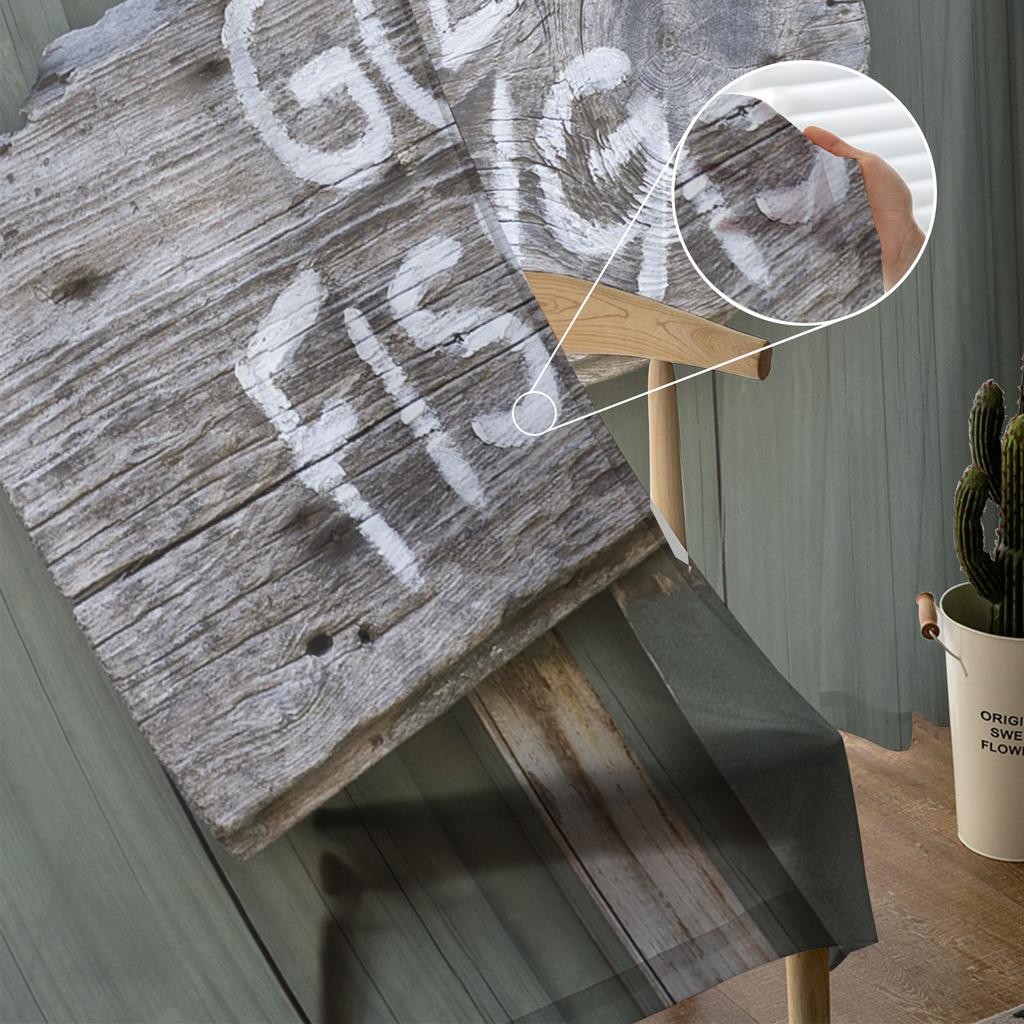 Retro Wooden Door Handle Fishing Close Sheer Curtains for Living Room Modern Voile Curtain Bedroom Tulle Curtains Window Drapes