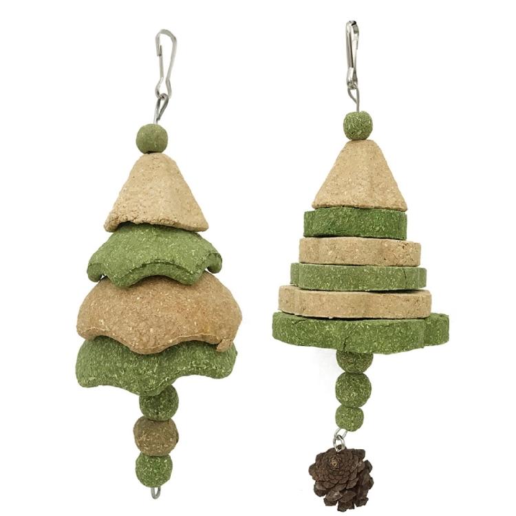 Timothy Alfalfa Pet Cage Enrichment Toy for Rabbits and Hamsters, Small Animal Hanging String for Daily Chew and Mental Stimulation