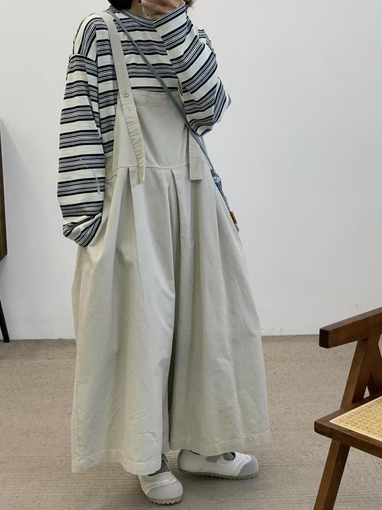 Kibu Jianchuan Spring Japanese Plus Size Casual Wide Leg Overalls Pants