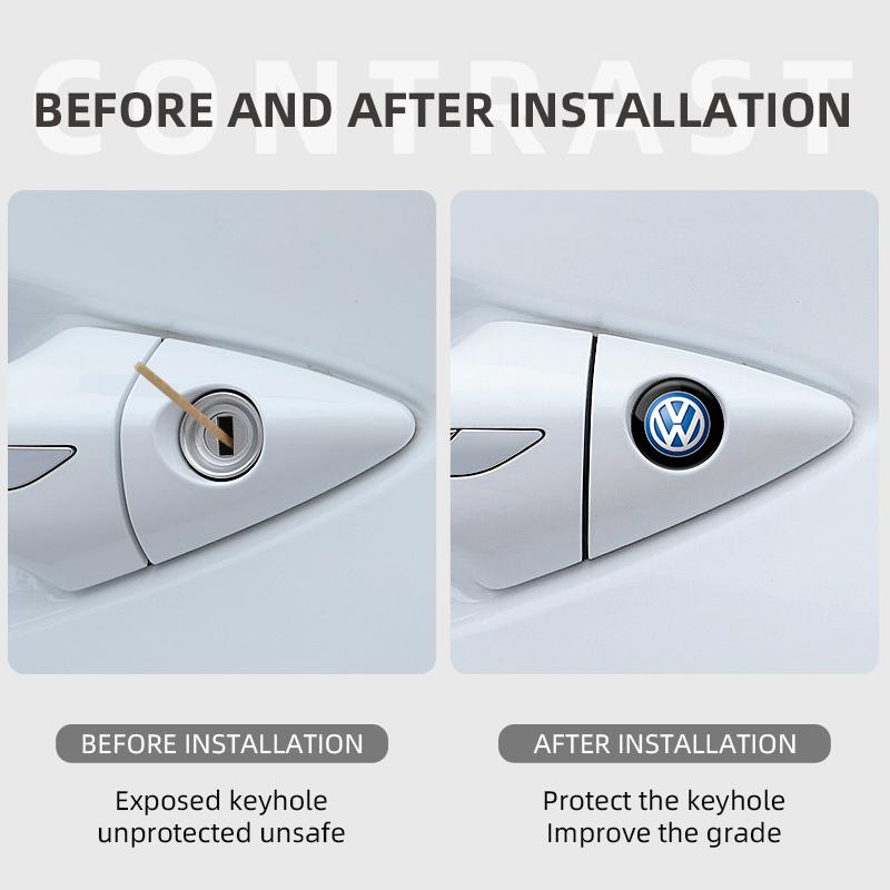2026 Hot For VW VOLKSWAGEN Car Lock Stickers Keyhole Anti-blocking Protection Styling Stickers Interior For Volkswagen VW GOLF T