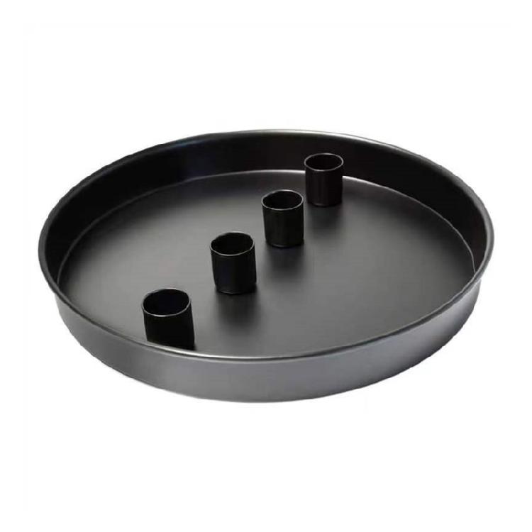 Stylowa magnetyczna taca na świece z 4 świecznikami na świece stożkowe na dekoracje stołowe, organizery na talerze na świece