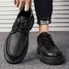 Men's Shoes Autumn British Versatile Business Dress Leather Casual Leather Shoes Work Low Top Martin Trend Shoes