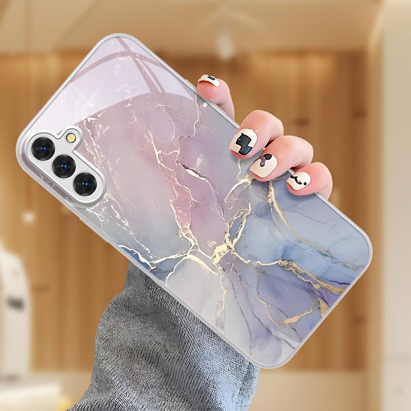 Dreamy texture electroplated glass phone case suitable for Samsung Galaxy S26 S25 S24 S23 S22 S20 S11S10 FE/Ultra/Plus anti drop