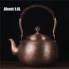 Handmade Hammer Strike Pattern Copper Teapot Thickened Uncoated Boiling Kettle