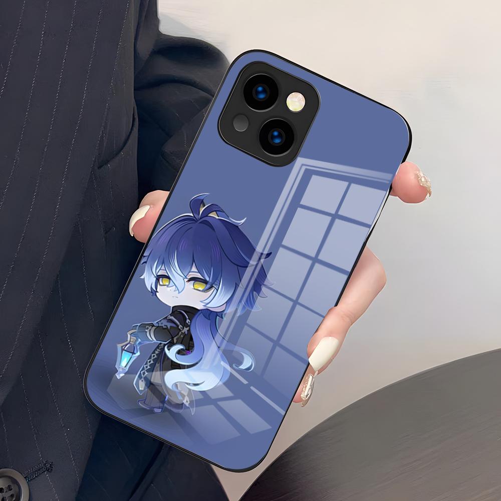 Game Genshin Impact Flins Phone Case For IPhone 17 Pro Max 15 Pro 16 14 Plus 12 13 Mini 11 Pro Shockproof Glass Cover