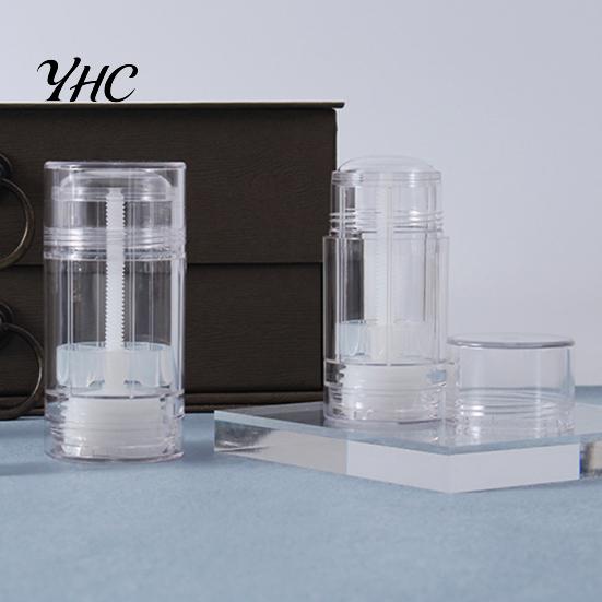Leerer Deodorantstick 10 Stück 15/30/50G Behälter DIY Sonnencreme Nachfüllbare Flasche Wiederverwendbarer Balsam-Tiegel Drehverschluss Unten Befüllbar Kunststoff Kosmetisch