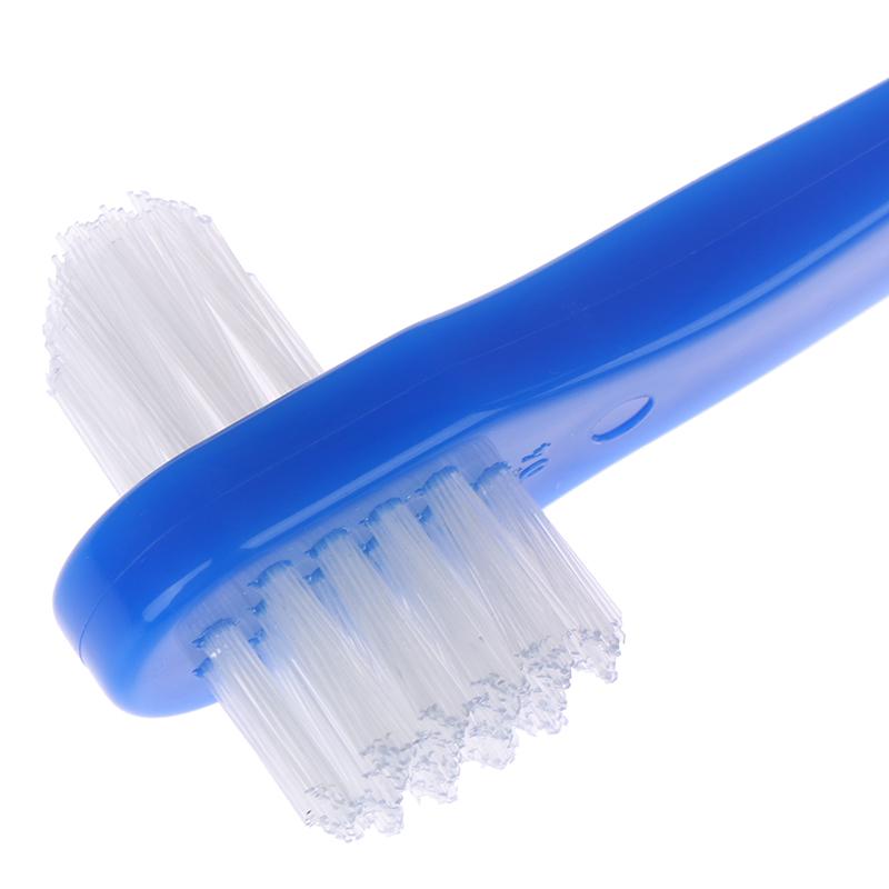 T-Shape Denture Dedicated Brush Toothbrush Dual Head False Teeth Brushes Cleaner