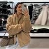 2026 Fall and Winter Women's Comfortable Casual Lazy Style Loose Fleece Pilot Jacket Coat
