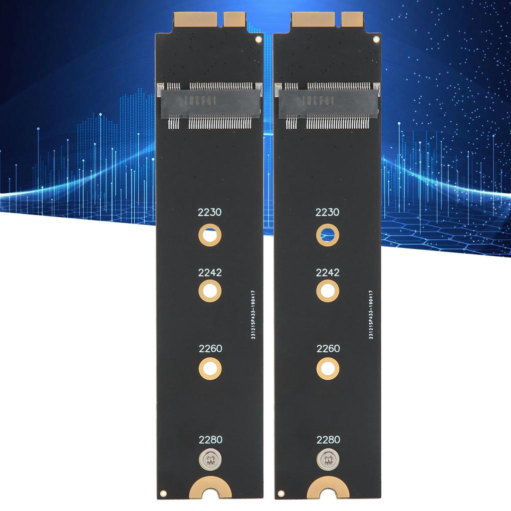 2pcs For SATA M.2 NGFF SSD To 2010 2011 for OS X Air A1370 A1369 Converter Adapter Card (12+6 Contacts)