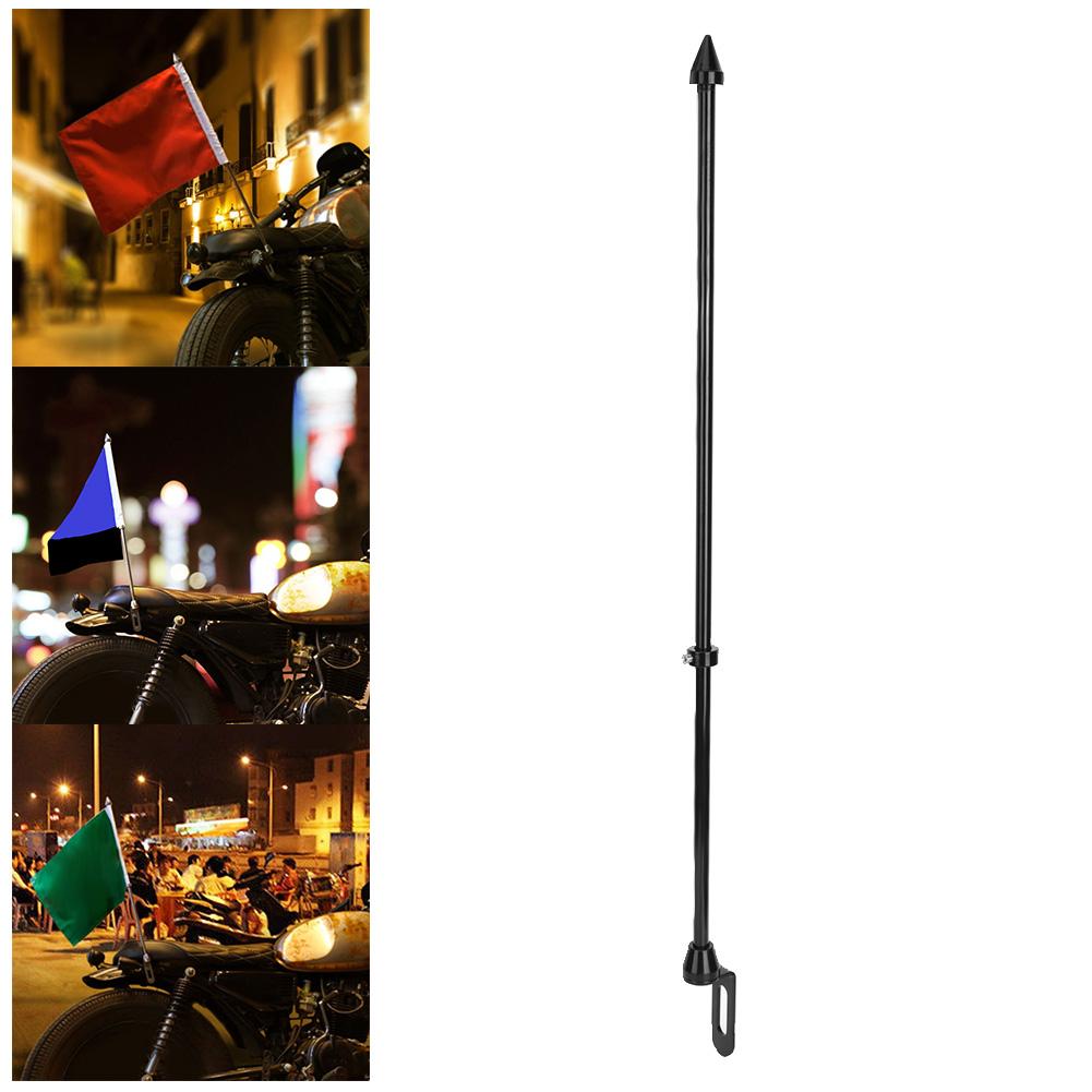 Motorcycle Auto Flagpole Rear Seat Luggage Rack Mount Flag Pole Accessory