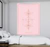 Pink Cartoon Divination Printed Tapestry Office Living Room Tapestry Home Wall Decoration Tapestry