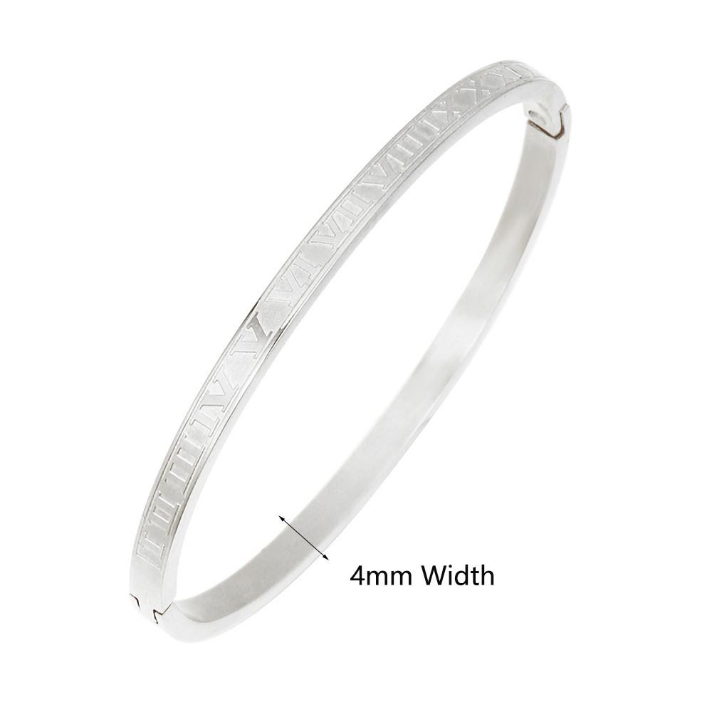 Geometric Stainless Steel Letter Bracelets For Men And Women Trendy Punk Accessories