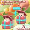 Press Cute Sliding Cartoon Inertia Toy Car Inertia Car Birthday Party Gift Cat Toy Car,Can Walk Without Batteries,Suitable As Halloween,Christmas Gift