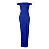 Autumn Hot Style Simple Bandeau Slit Floor-Length Dress