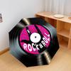 1 Stück Musikplatten Regenschirm Tragbarer Faltregenschirm Eisenrahmen Lochknochenstruktur Outdoor Heimregenschirm A6