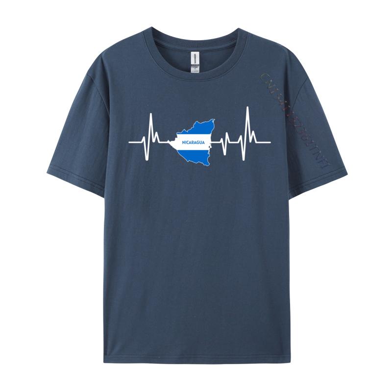 Heartbeat Design Nicaraguan Flag Nicaragua Family T Shirt Summer 2024 New Fashion Cotton Tops Shirt Printed Tshirts For Unisex