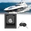 RV Generator Cabinet Door Lock Square Zinc Alloy with 2 Keys Repair Replacement for Yacht Home