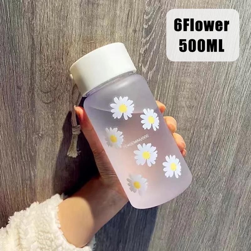 Transparent Water Bottle Portable Sport Cup for Drinking Kitchen Tools 550ML Water Bottle For School Gym Travel Girl Boy
