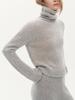 Lightweight Cashmere Wool Knitwear Set: High Neck Sweater & Loose Pants