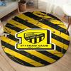 Al-Ittihad FC Round Area Rug,Carpet Rug for Living Room Bedroom Sofa Playroom Decor,Non-slip Floor Mat