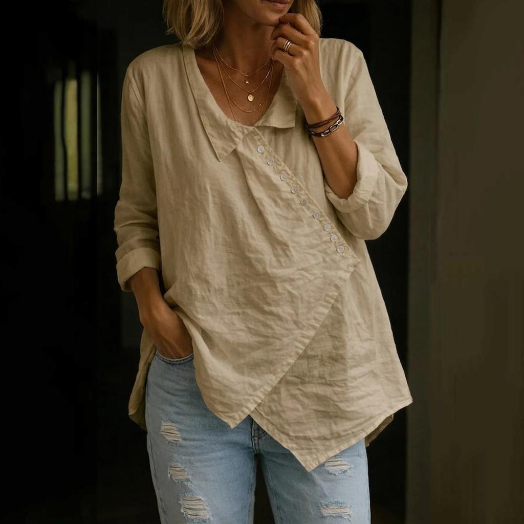 Women's Fashion Loose-Fit -Color Casual Top