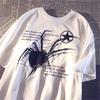Y2K Korean Streetwear Spider Graphic Harajuku Egirl Grunge Aesthetic Round Neck Trendy Short Sleeved Top Women's Summer Clothing