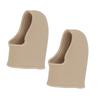 1 Pair Heel Cup Skin Color Elastic Shock Absorbing Plush Cloth Silicone Heel Protector
