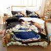 3D Anime The Ryuo's Work is Never Done! Bedding Set Single Twin Full Queen King Size Bed Set Adult Kid Bedroom Duvet cover Sets