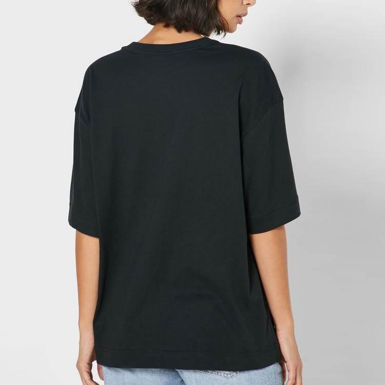 Nike Air Logo Print Loose Knit Sports Short Sleeve T-Shirt Women Tops Black DB3841-010