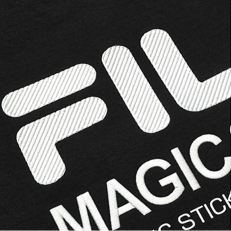 Fila Casual Loose Logo Knit Pullover Long Sleeve Sweatshirt Men Sweatshirt Black F51M249215FBK