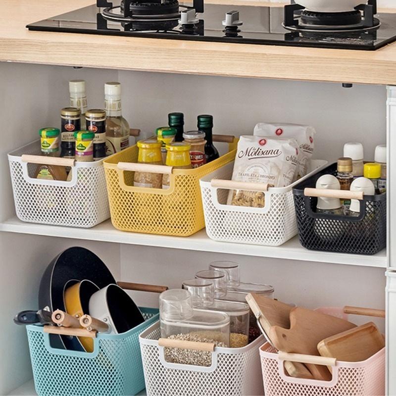 Multifunktionaler Hohlraum-Aufbewahrungskorb Kunststoff-Kleinteile-Aufbewahrungskorb Badezimmer Nachttisch Küche Außenaufbewahrung