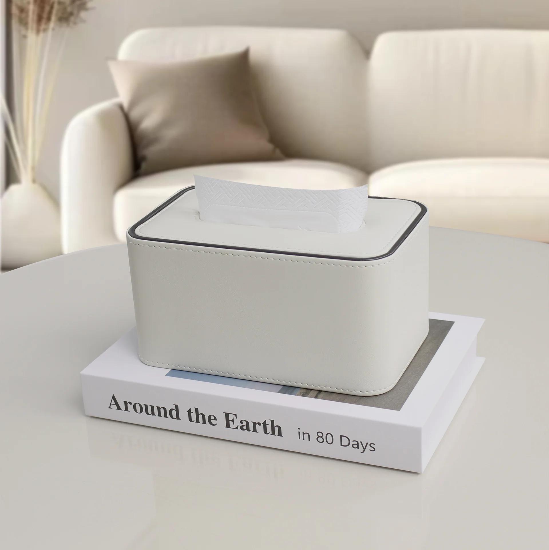 

Desktop tissue box Creative tissue box Light luxury household living room coffee table Advanced multi-function remote