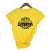 Hippie Print Graphic Women T Shirt Short Sleeve O Neck Aesthetic Tshirt Female Casual Ladies
