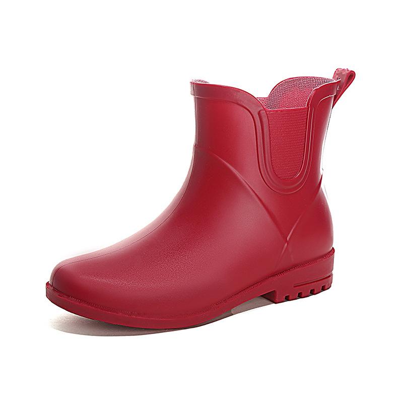 Waterproof Rain Boots Women's Fashion Rubber Shoes Casual Women's Boots Women's Water Shoes Women's Medium Tube Rain Shoes