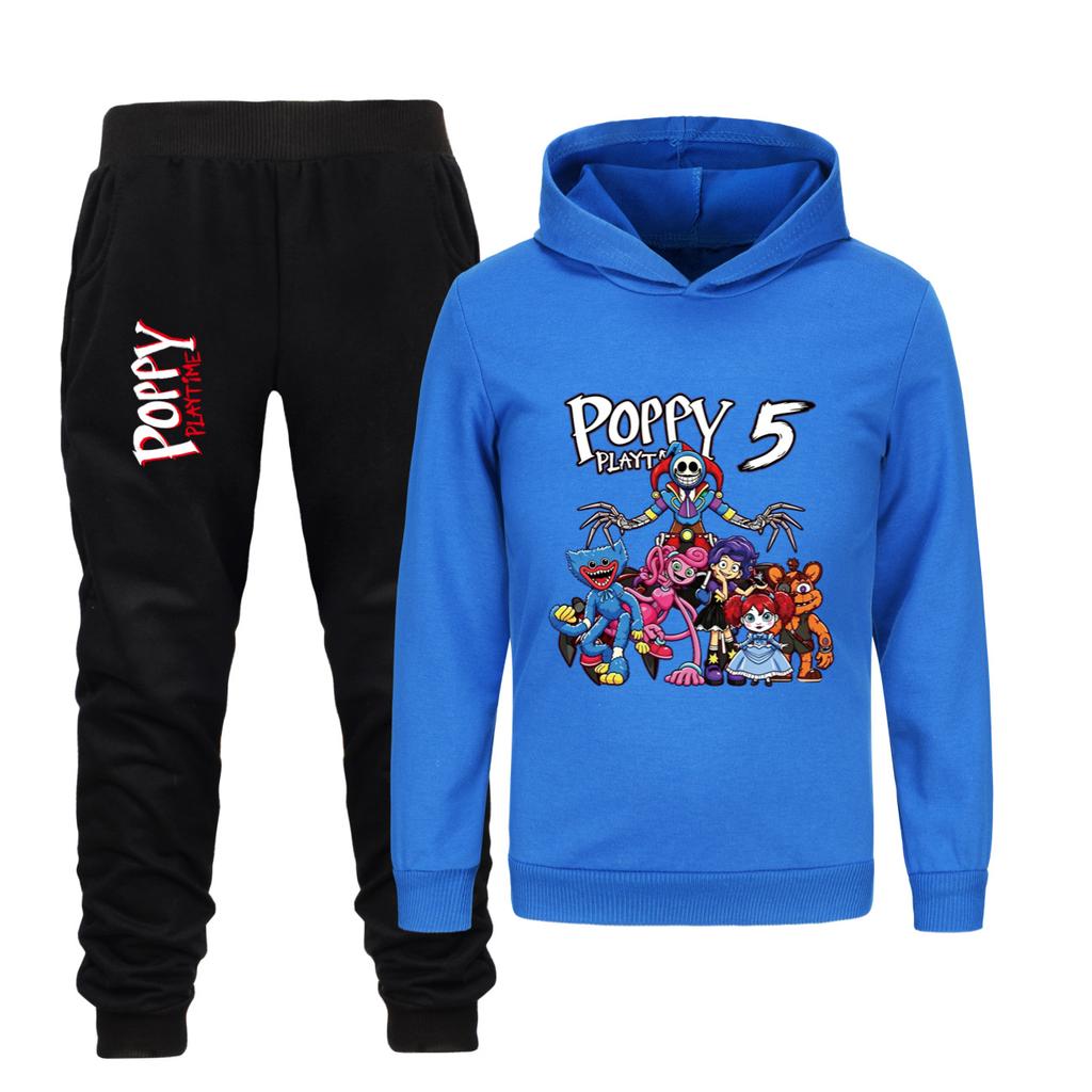 Poppy playtime children's hooded sweatshirt trousers casual sports suit 5707